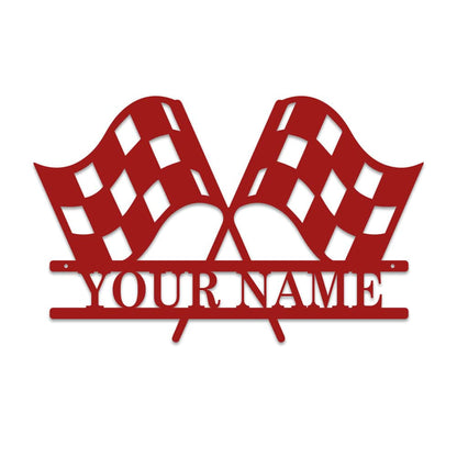 Racing Checkered Flag Monogram