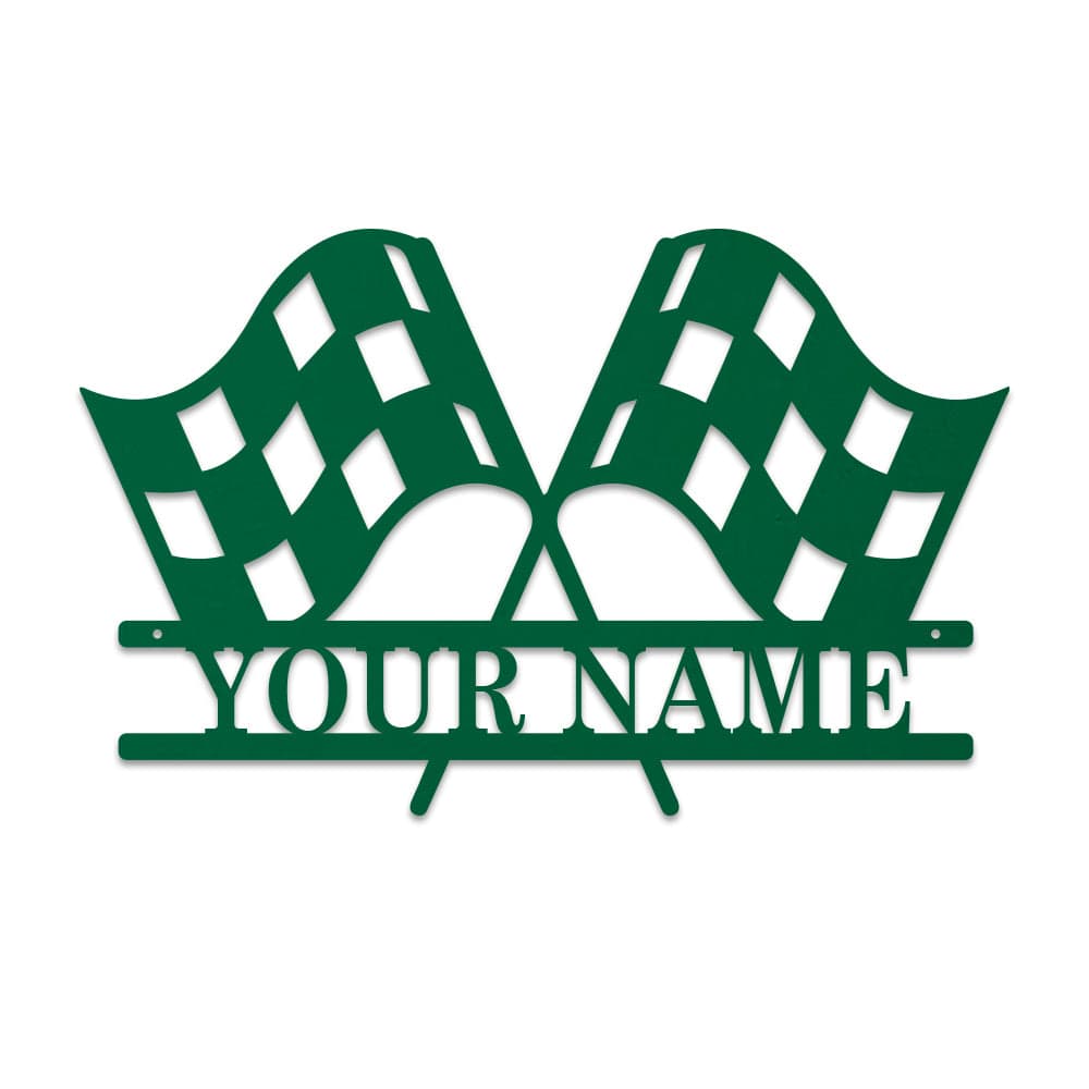 Racing Checkered Flag Monogram