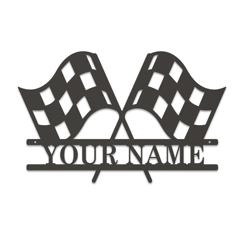 Racing Checkered Flag Monogram