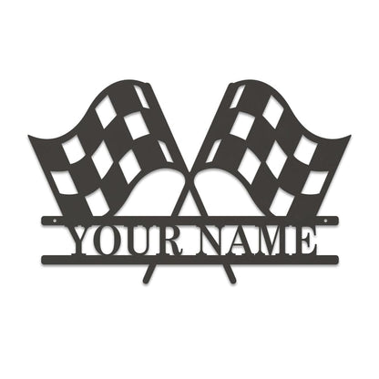 Racing Checkered Flag Monogram