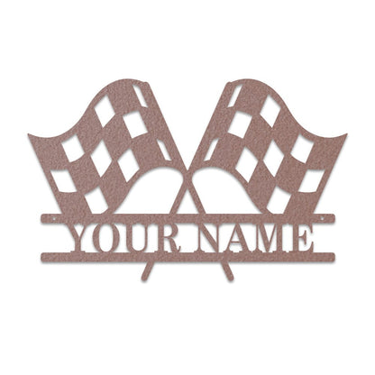 Racing Checkered Flag Monogram