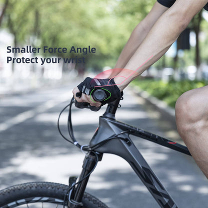 Bike Handle Grips with Double Lock-On Clamps – Aluminum Ends for MTB & BMX