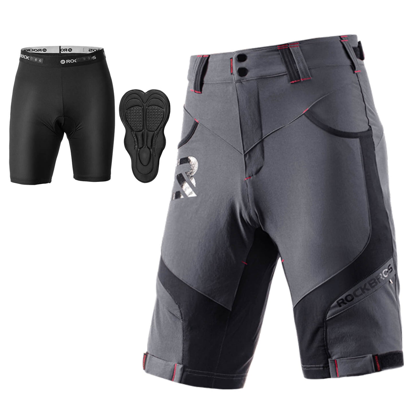 Men's MTB Shorts with Detachable 4D Padded Liner
