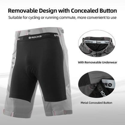 Men's MTB Shorts with Detachable 4D Padded Liner
