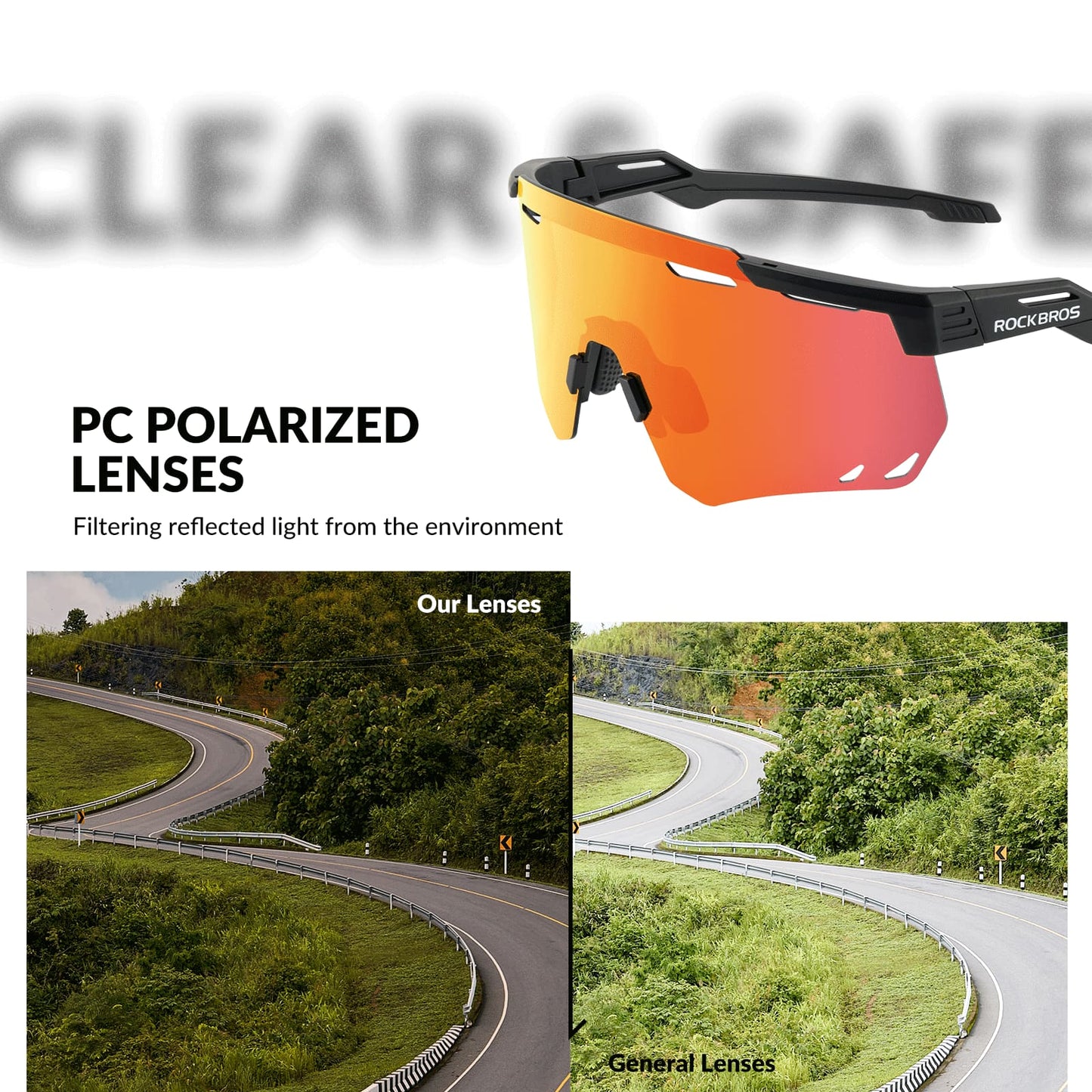Polarized Windproof Cycling Glasses