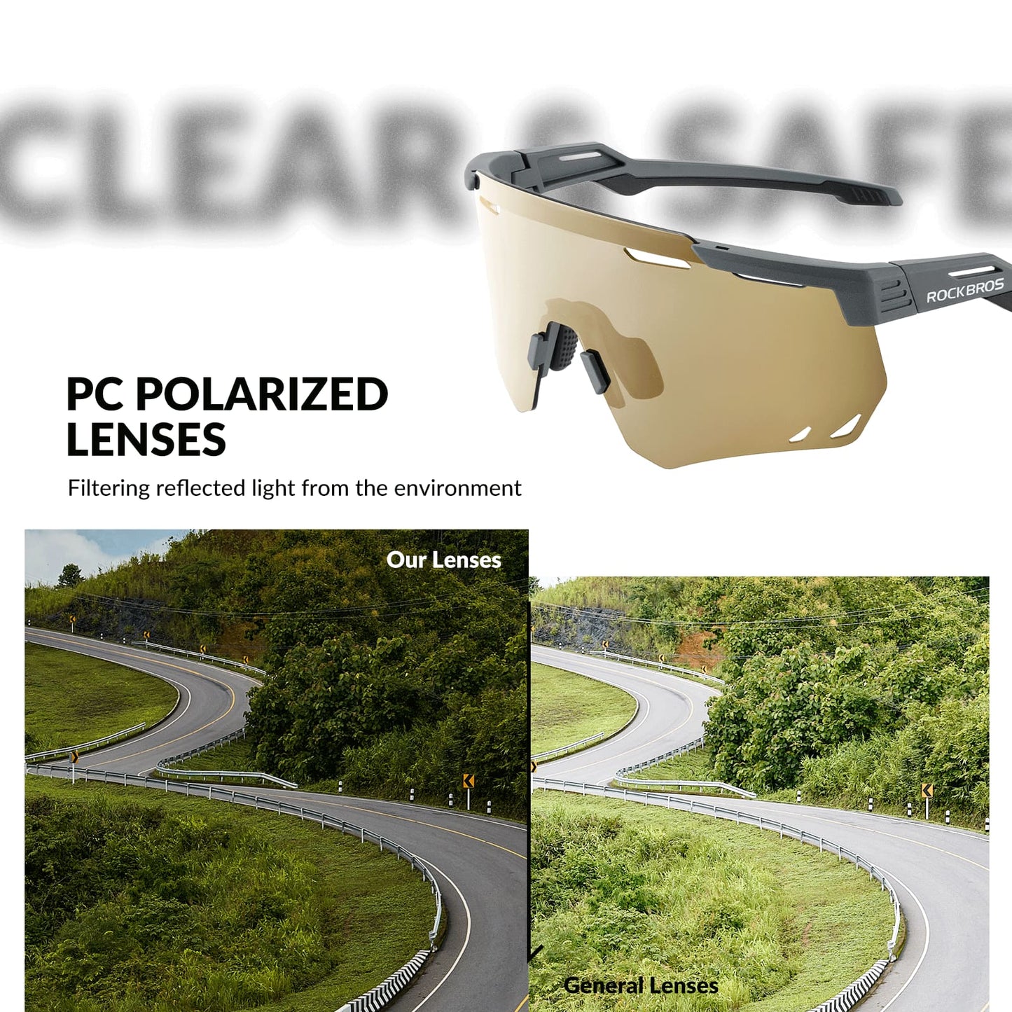 Polarized Windproof Cycling Glasses