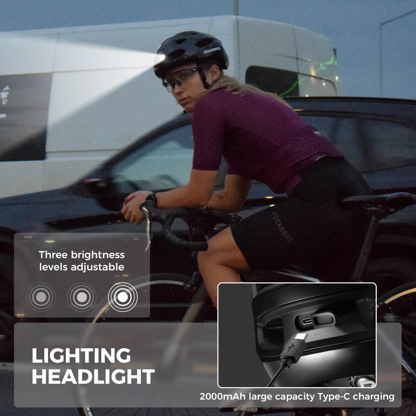 Smart Bike Helmet with Remote-Controlled Warning Lights