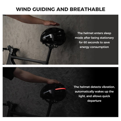 Smart Bike Helmet with Remote-Controlled Warning Lights