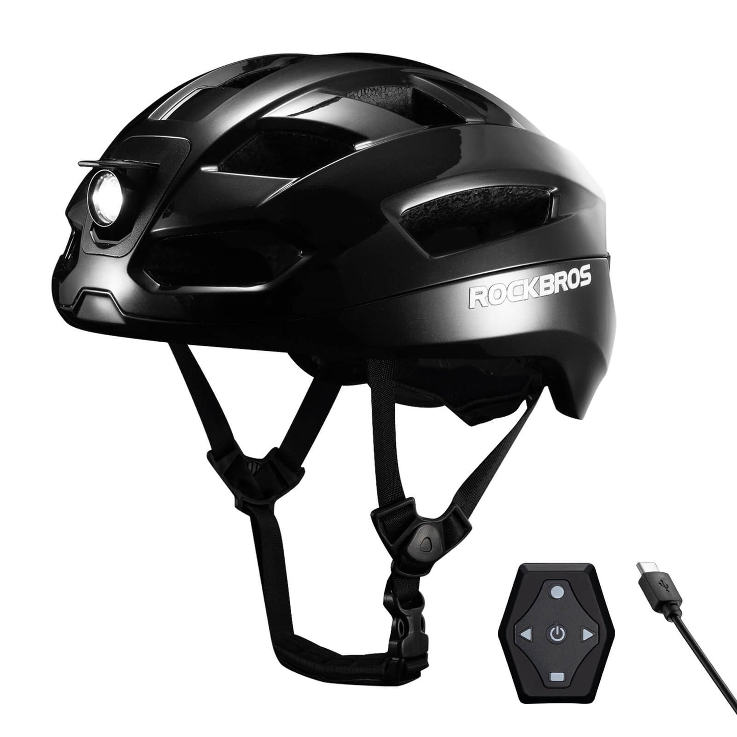 Smart Bike Helmet with Remote-Controlled Warning Lights