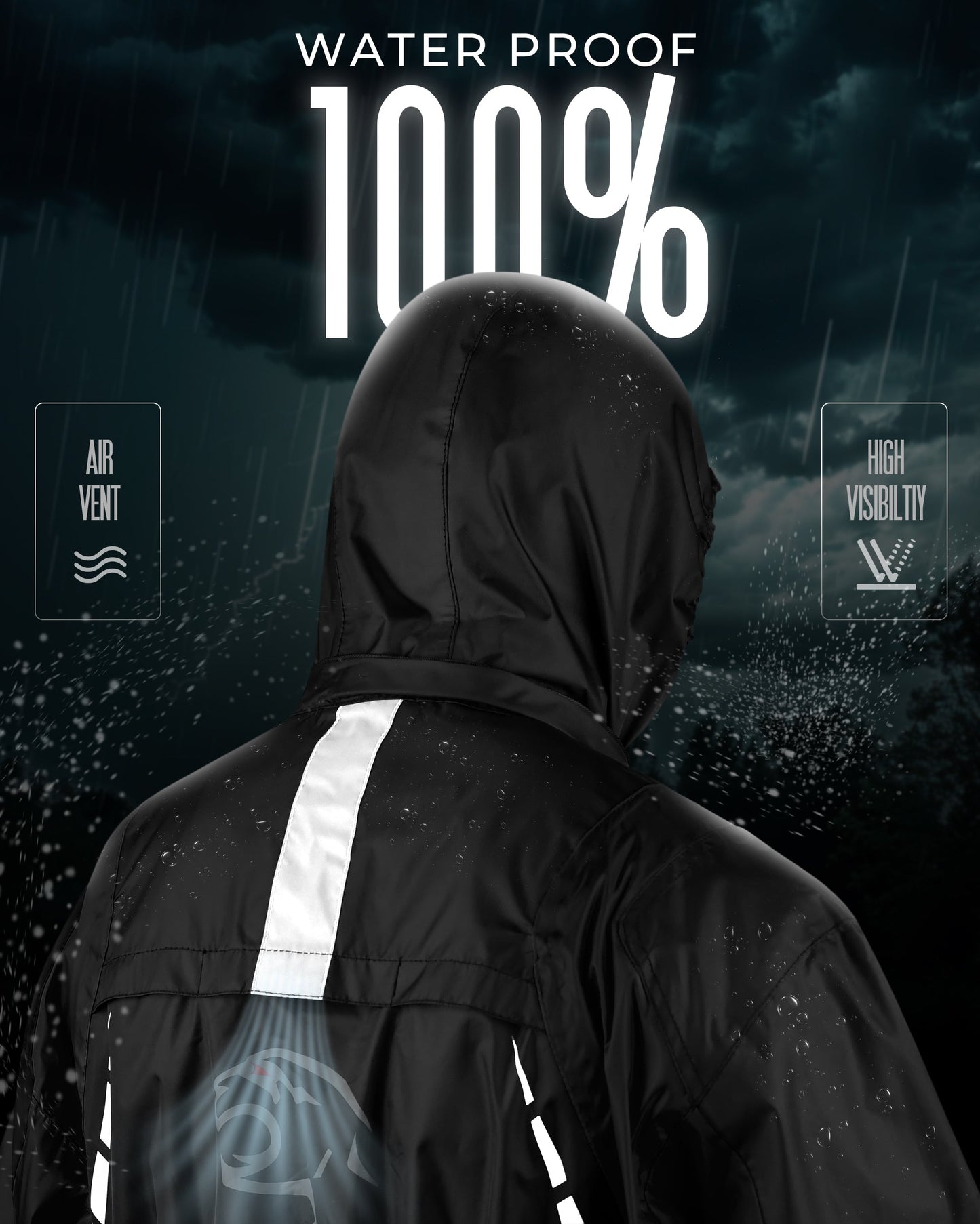 JAG Rainmaster Rain Suit for Men & Women (Black)