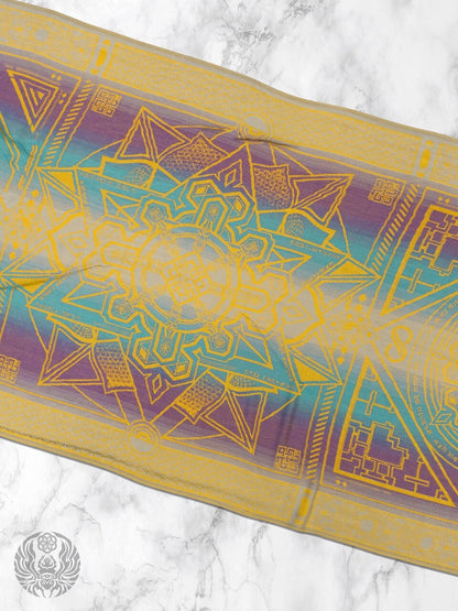 YELLOW AMETHYST DHARMA • Reversible Festival Shawl/Scarf